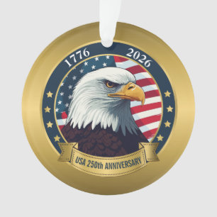 250th Anniversary USA Patriotic   1776–2026 Ornament