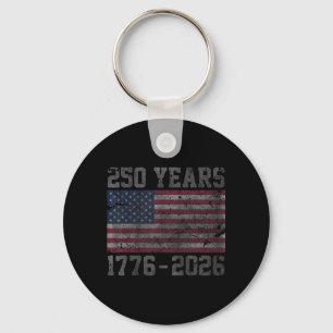 250th Anniversary USA Patriotic 250 Years American Keychain