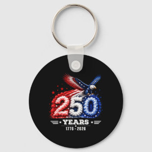 250th Anniversary Usa Patriotic 250 Years Keychain