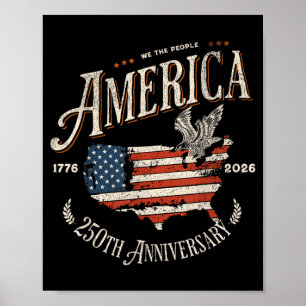250th Anniversary Usa Patriotic 4th Of July Poster
