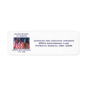 250th Anniversary USA Patriotic American Flags