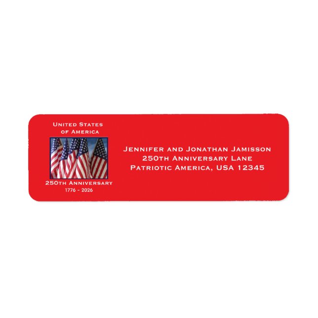 250th Anniversary USA Patriotic American Flags Lab (Front)