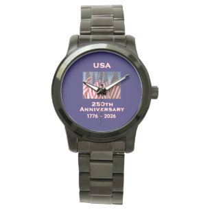 250th Anniversary USA Patriotic American Flags Watch