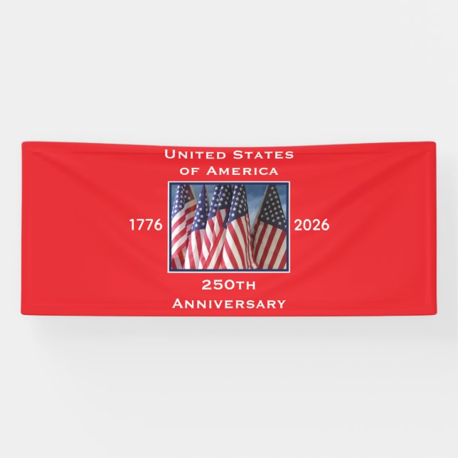 250th Anniversary USA Patriotic  Banner (Horizontal)