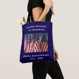 250th Anniversary USA Patriotic Commemorative Tote Bag