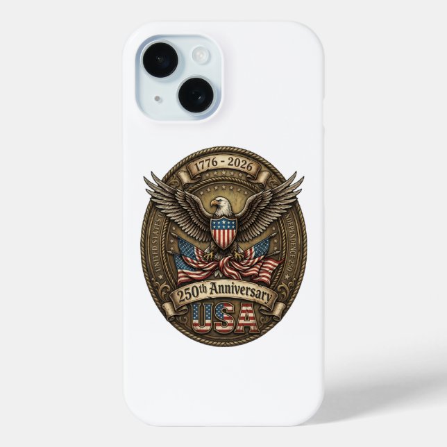 250th Anniversary USA Patriotic Eagle Case-Mate iPhone Case (Back)
