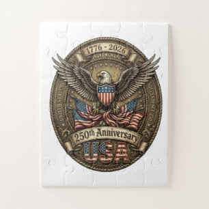 250th Anniversary USA Patriotic Eagle Jigsaw Puzzle
