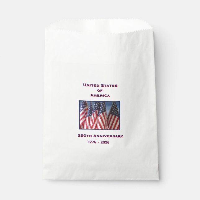 250th Anniversary USA Patriotic  Favour Bag (Front)