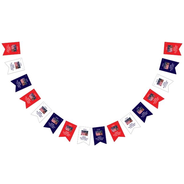 250th Anniversary USA Patriotic Flags Banner (All)