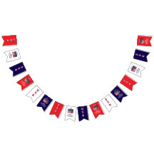 250th Anniversary USA Patriotic Flags Banner