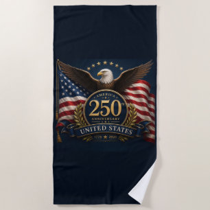 250th Anniversary USA Patriotic Keepsake Beach Towel