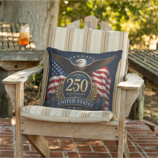 250th Anniversary USA Patriotic Keepsake Outdoor Pillow
