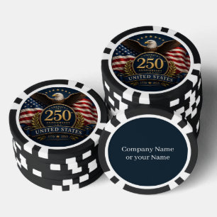 250th Anniversary USA Patriotic Keepsake Poker Chips