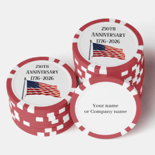 250th Anniversary USA Patriotic Keepsake Poker Chips