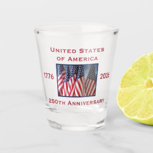 250th Anniversary USA Patriotic Keepsake Shot Glass