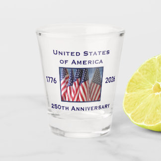 250th Anniversary USA Patriotic Keepsake  Shot Glass
