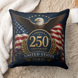 250th Anniversary USA Patriotic Keepsake Throw Pillow