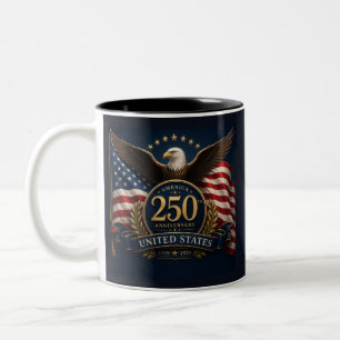 250th Anniversary USA Patriotic Keepsake Two-Tone Coffee Mug