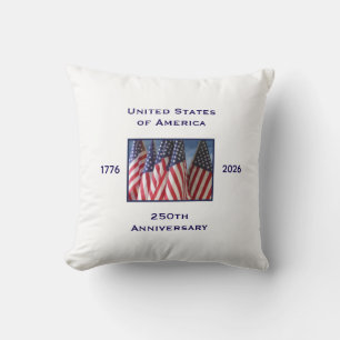 250th Anniversary USA Patriotic Throw Pillow