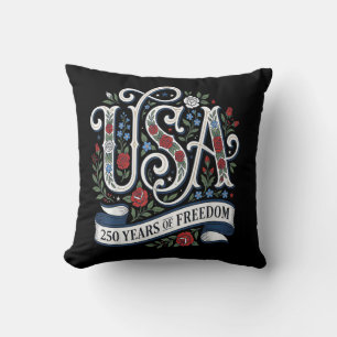 250th Anniversary USA Shirt Women Patriotic 4th of Throw Pillow