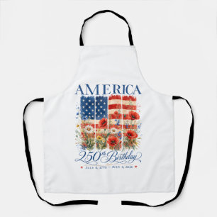 250th Anniversary USA Women 4th of July America 25 Apron