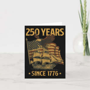 250th Birthday Independence Day Bald Eagle Patriot Card