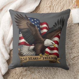 250th Birthday of America Throw Pillow