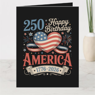 250th Birthday USA 250 Years Card