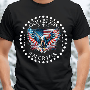 250th US Anniversary Men God Bless America  Tri-Blend Shirt