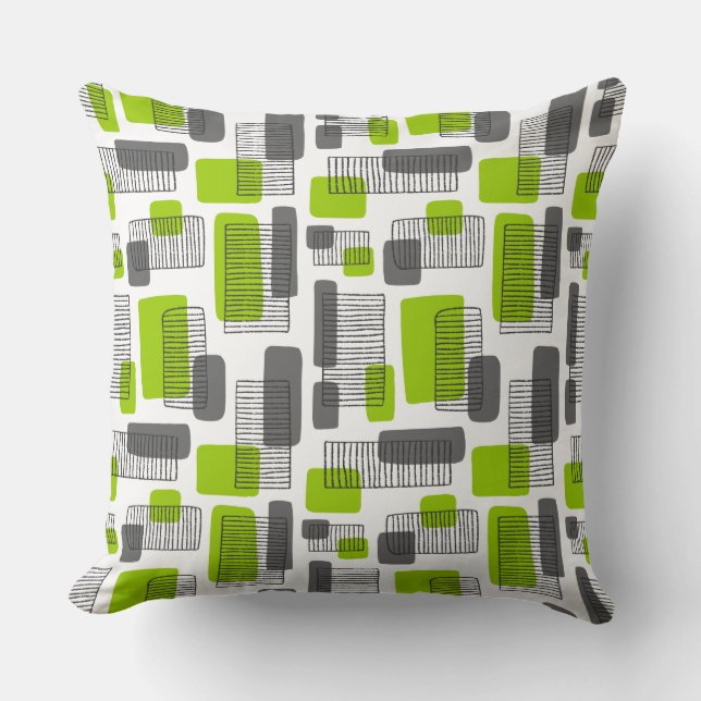 251215 - Green and Grey Throw Pillow (Front)