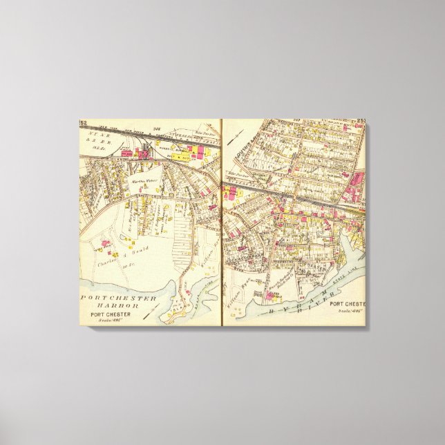 252253 Port Chester Canvas Print (Front)