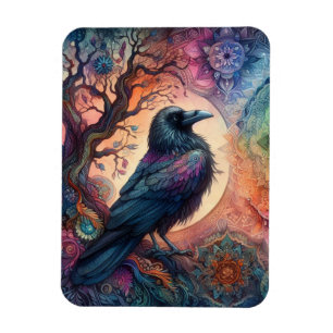 252 Pieces Crow Tree of Life Mandala Pagan  Magnet
