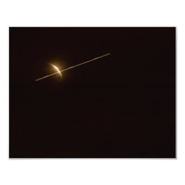2583-Eclipse of Moon with Jet Photo Print (Front)