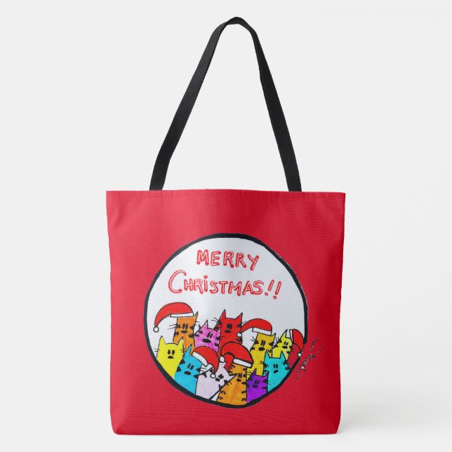 258 - Christmas Cats Tote (Front)
