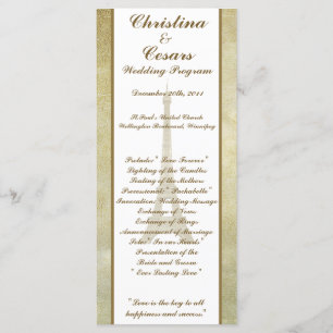 25 4 x 9 Wedding Program Vintage Paris