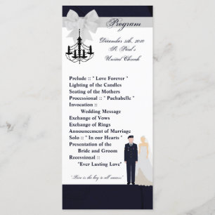 25 4x9 Programme de mariage ARMÉE Uniforme Blues B