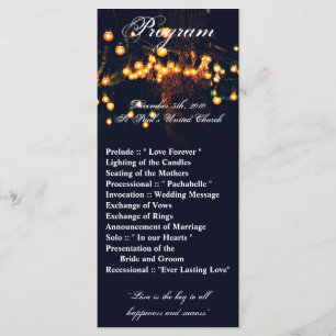 25 4x9 Programme de mariage Chêne Arbre Chaîne Lum