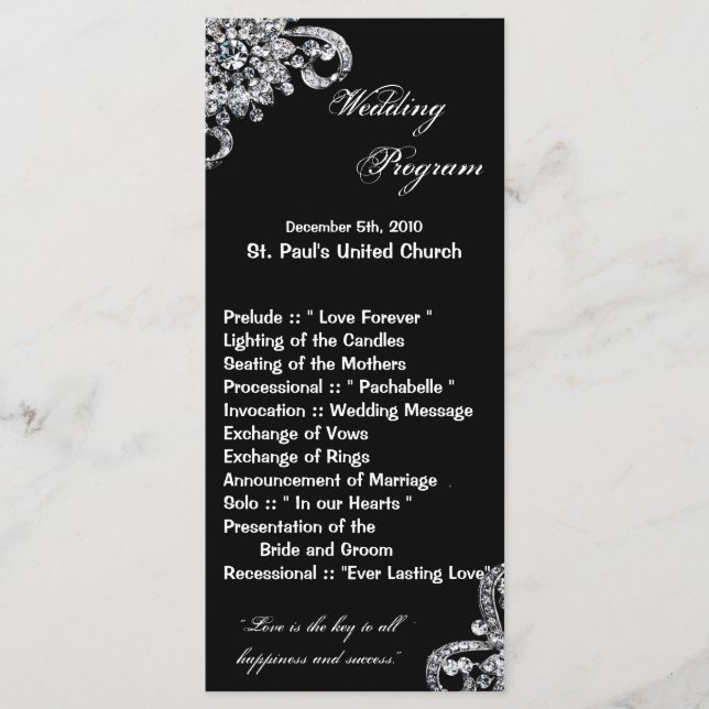25 4x9 Programme de mariage Collier de diamant Bij (Devant)