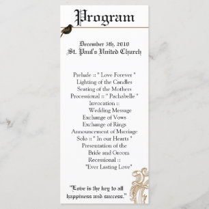25 4x9 Programme de mariage Inséparables officiels