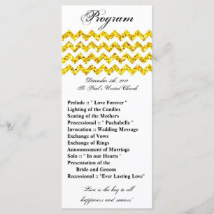 25 4x9 Programme de mariage Parties scintillant ja