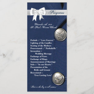 25 4x9 Wedding Program Air Force Class A Uniform