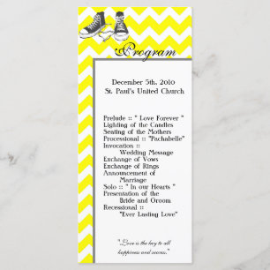 25 4x9 Wedding Program Chevron Stripe Zig Zag Prin