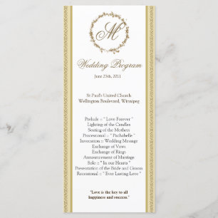 25 4x9 Wedding Program Sandy Beach