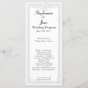 25 4x9 Wedding Program Summer Love and Sea Shells