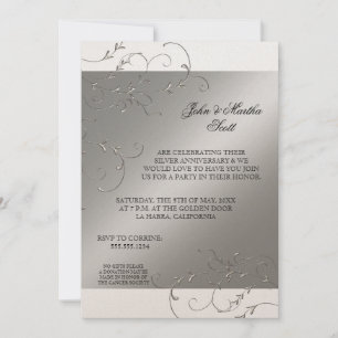 25 ans de fête, 25e anniversaire Invitation