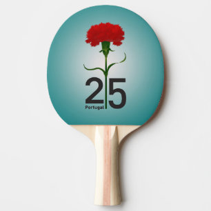 25 April, the Carnation Revolution, Portugal Ping Pong Paddle