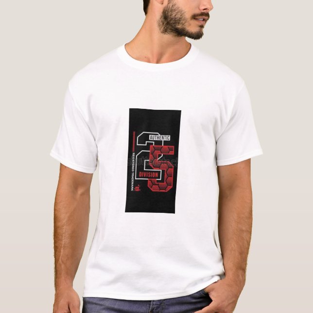 25 AUTHENTIC. TEXT PRINTED T-SHIRT (Front)