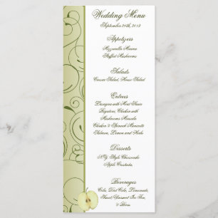 25 Cartes À Menu Green Apple Fruit