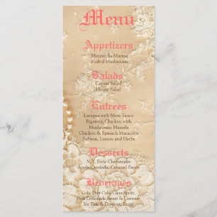 25 Cartes de menu Dentelle de campagne Bijou Vinta