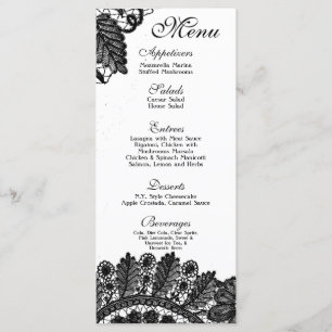 25 Cartes de menu Dentelle Vintage Dollies Appliqu